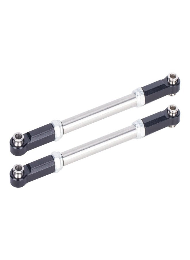 YSKMLOLP Slash Steering Links Rod,Heavy Duty Steering Links Rod for Traxxas Slash 4x4 4WD - Aluminum & Stainless Steel 2pcs Combo Upgrade Parts (Black) - Image 1